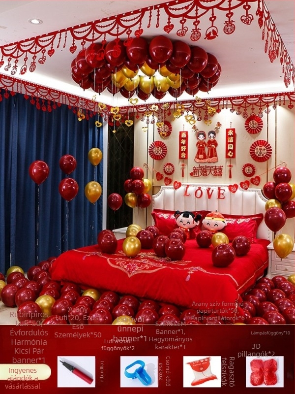 Esküvői szobadíszítő készlet — nemszőtt anyag; karton csomagolás; esküvőre készült; kategória: Egyéb esküvői kellékek