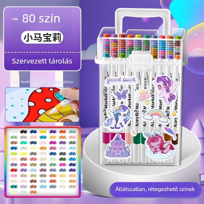 Gyerekeknek szóló akril marker — vízálló, mosható, DIY akvarell toll