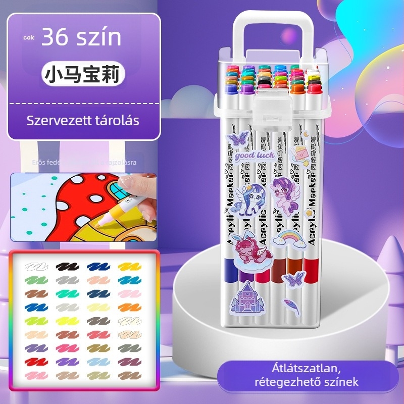 Gyerekeknek szóló akril marker — vízálló, mosható, DIY akvarell toll