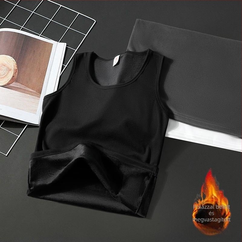 Termikus ujjatlan alréteg mellény - fleeces bélés, 95% poliészter, laza szabás, őszi viseletre