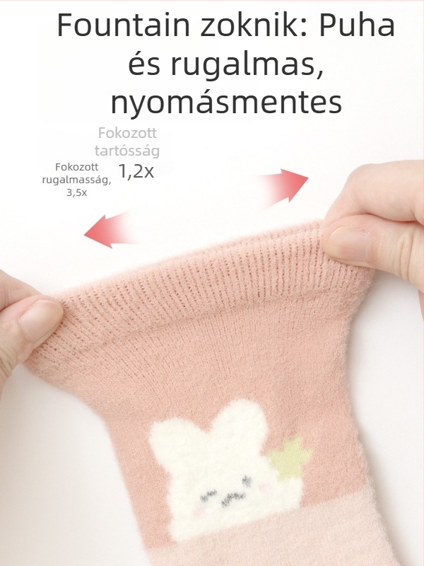 Gyerek zokni téli hónapra, fleece belsővel, vastagított, mindkét oldalú velúrral, középmagas hosszú, uniszex, kisgyermekeknek.