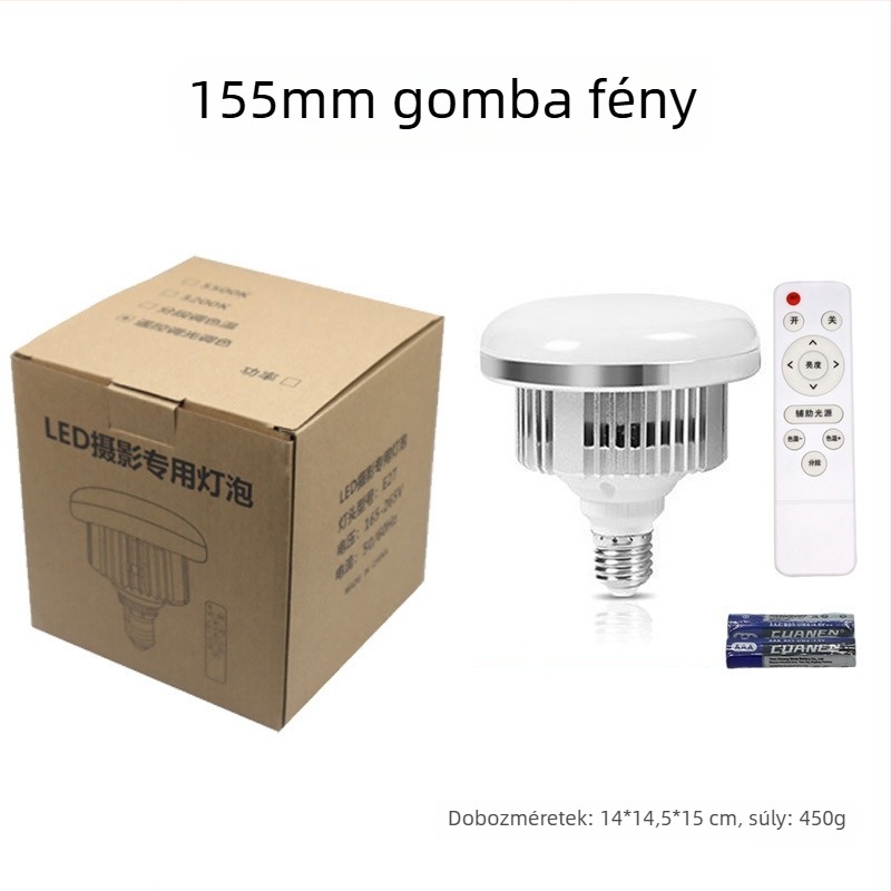 Fényképező töltőlámpa E27 fejjel, 45–100W, színhőmérséklet 2500K–9900K, 220V, modell 000504