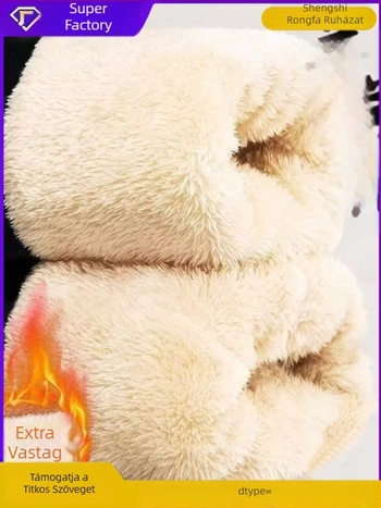 Férfi téli fleece-béléssel sportos nadrág, egyenes szabású, középmagas derék, kötős zárás