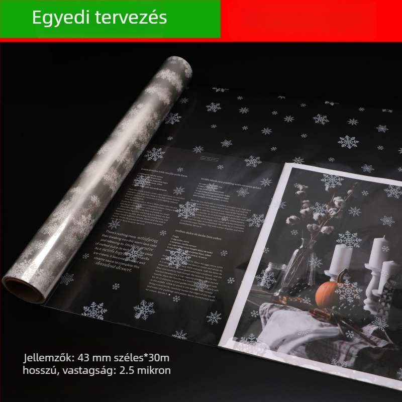 Személyre szabott BOPP csomagolópapír ajándékokhoz, virágokhoz és napi szükségletek csomagolásához