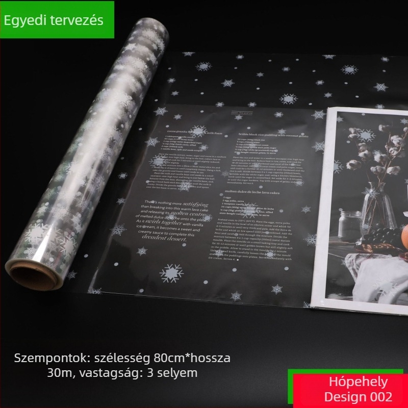 Személyre szabott BOPP csomagolópapír ajándékokhoz, virágokhoz és napi szükségletek csomagolásához