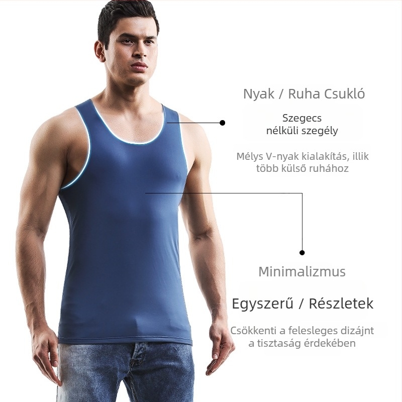 Férfi meleg mellény fleece-béléssel, egyszínű, környakú, pulóver-stílusú, poliészter anyag, közepes vastagságú 161–180 g/m²