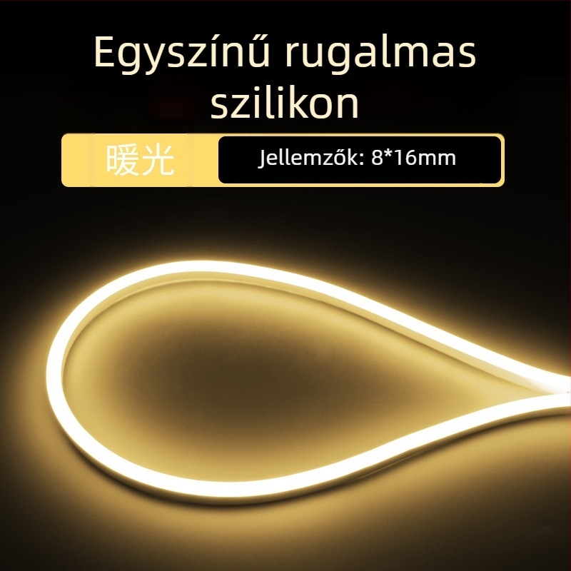 LED kör alakú 360° flexibilis fénycsík kültéri reklámhoz — monokróm, modell 2835, 120 LED, 220V, 12W