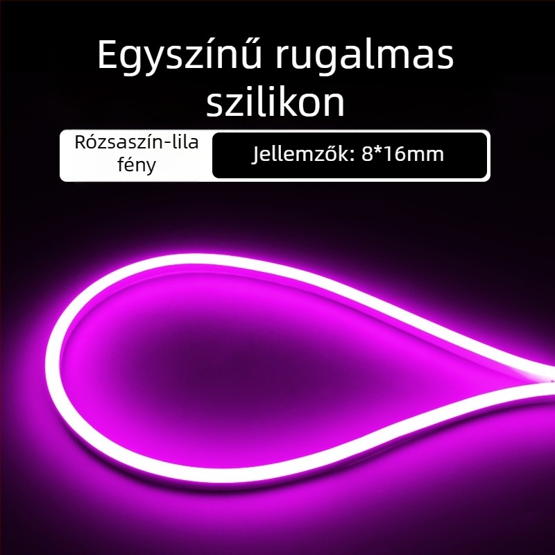 LED kör alakú 360° flexibilis fénycsík kültéri reklámhoz — monokróm, modell 2835, 120 LED, 220V, 12W