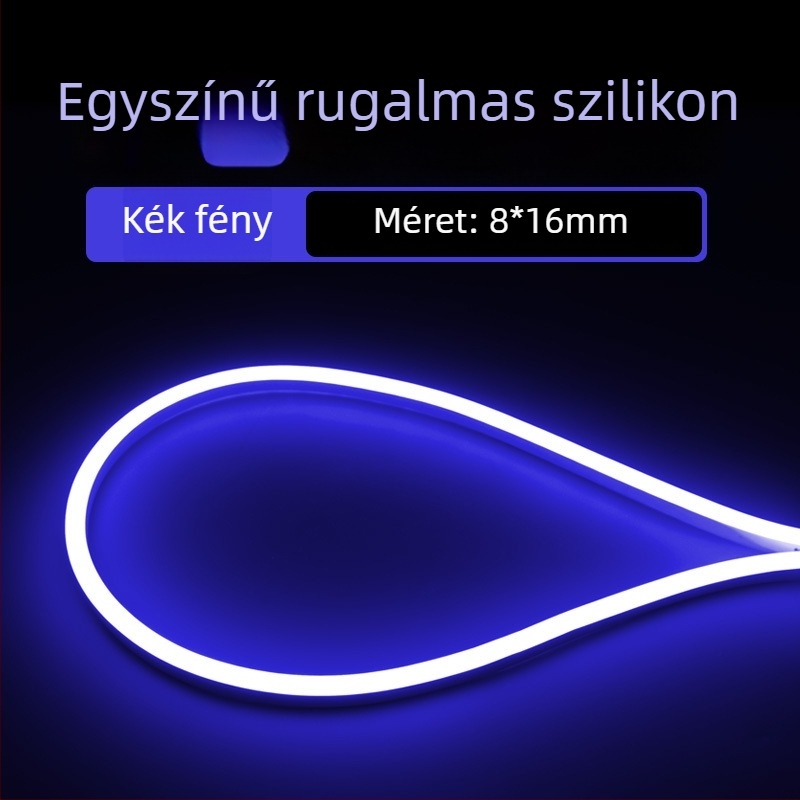 LED kör alakú 360° flexibilis fénycsík kültéri reklámhoz — monokróm, modell 2835, 120 LED, 220V, 12W