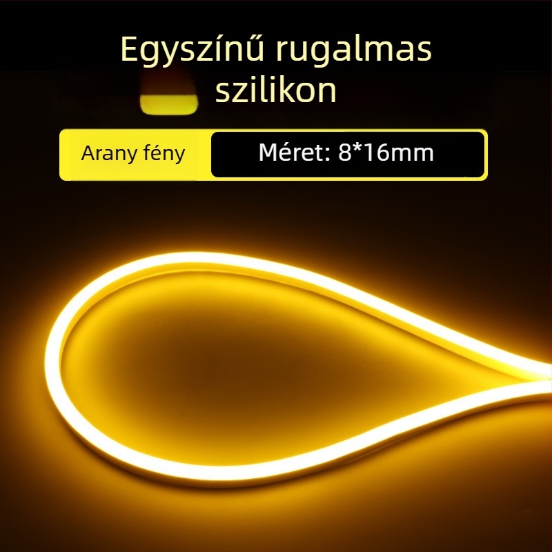 LED kör alakú 360° flexibilis fénycsík kültéri reklámhoz — monokróm, modell 2835, 120 LED, 220V, 12W