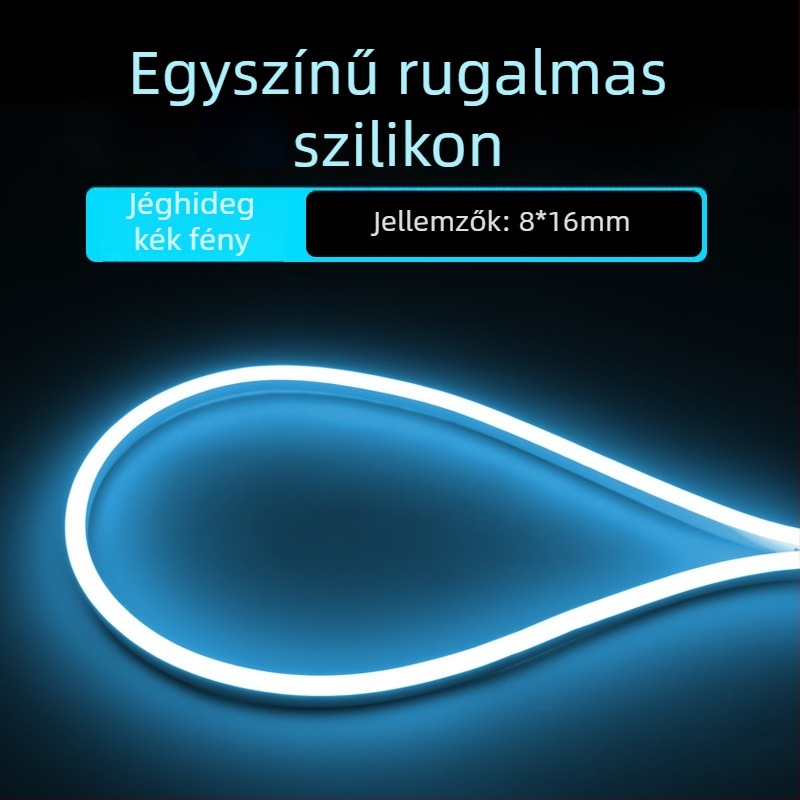 LED kör alakú 360° flexibilis fénycsík kültéri reklámhoz — monokróm, modell 2835, 120 LED, 220V, 12W