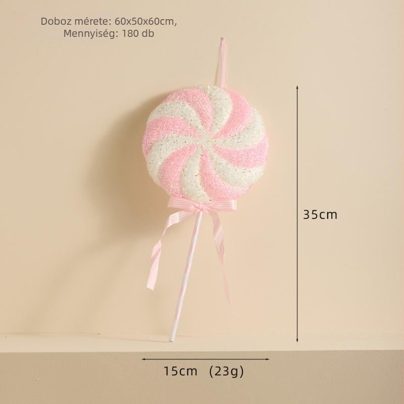 Karácsonyi hópehely medál lollipop pálcával, anyag Bubble, karácsonyi stílus, egyedi csomagolás