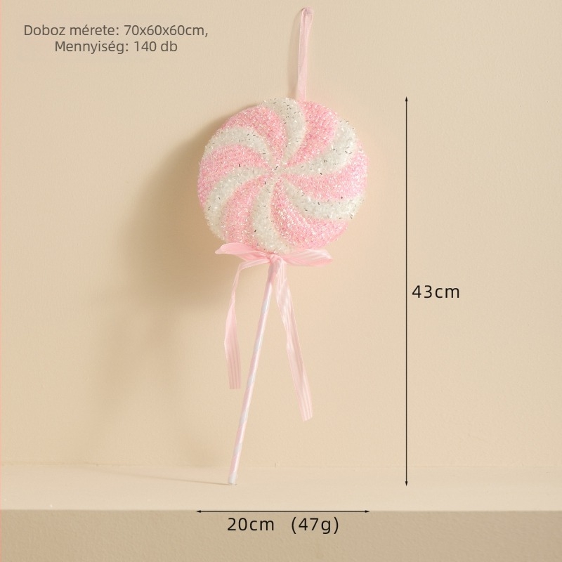 Karácsonyi hópehely medál lollipop pálcával, anyag Bubble, karácsonyi stílus, egyedi csomagolás