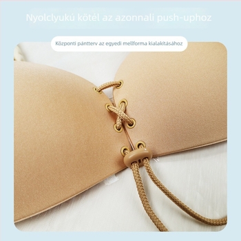 Menyasszonyoknak szánt push-up fehérnemű: láthatatlan melltartó nagy mellekhez, lélegző nylon, szárny alakú mellbimbó-kialakítás, vékony, sexy