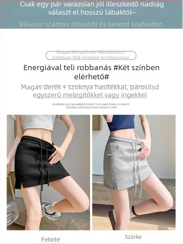 Pamut A-vonalú szoknya, mikroelasztikus, nyár 2025