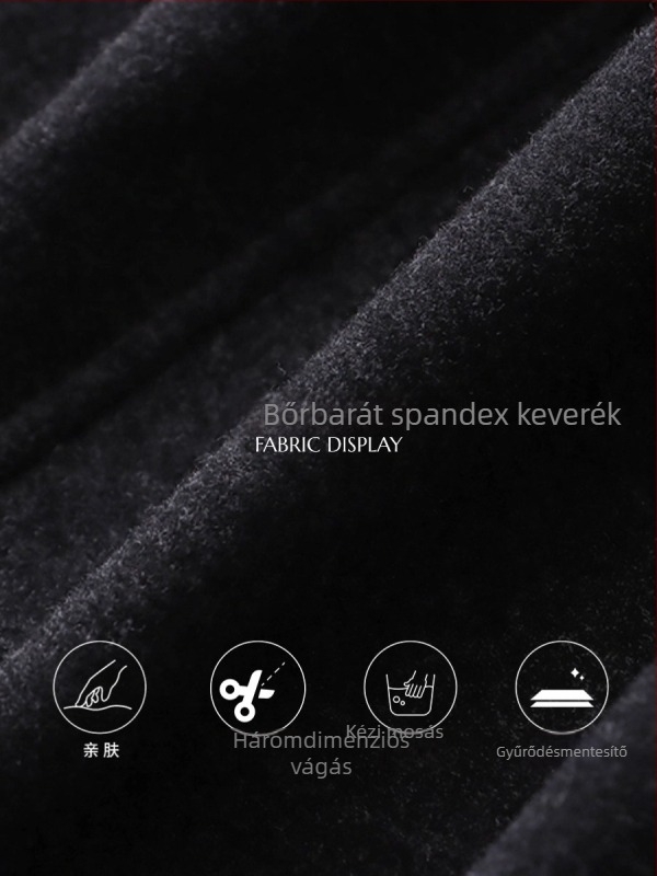 SN8275: Szoknya háromdimenziós szabással, drapírozott elasztikus derékkal karcsúsító, hosszú A-vonalú fleece béléssel