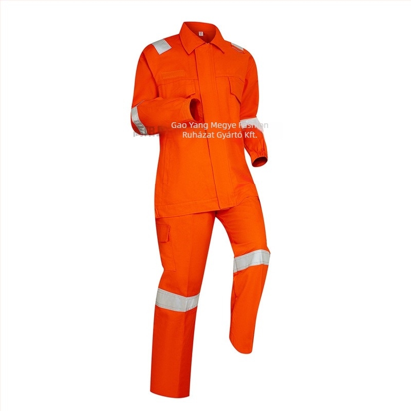 Férfi pamut munkaruha készlet gyárhoz és bányászathoz, nedvességelvezető, tavasz–ősz szezon