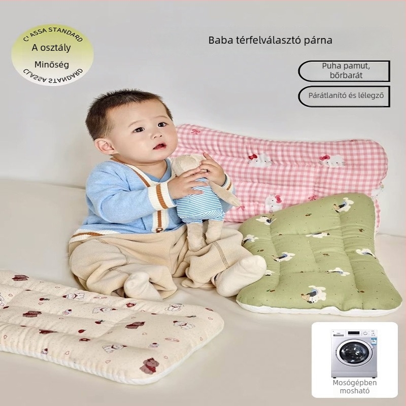 LIFE HOME Gyerekeknek nyak-támasztó alvópárna – magasság 3–7 cm, poliészter rosttöltet, súly 0–0,5 kg