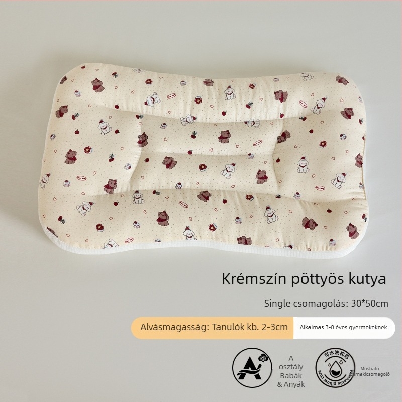 LIFE HOME Gyerekeknek nyak-támasztó alvópárna – magasság 3–7 cm, poliészter rosttöltet, súly 0–0,5 kg