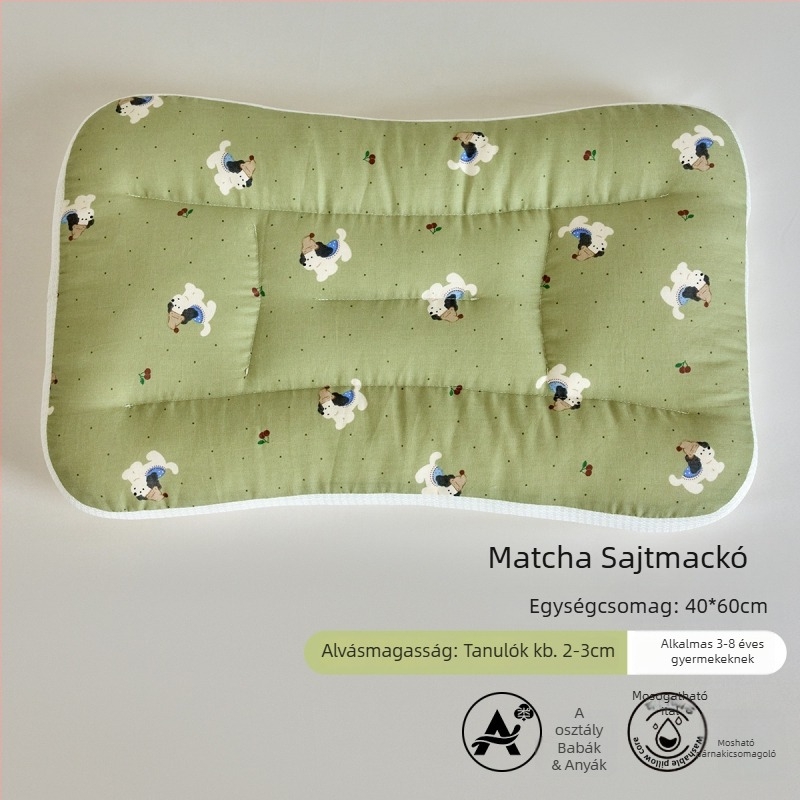 LIFE HOME Gyerekeknek nyak-támasztó alvópárna – magasság 3–7 cm, poliészter rosttöltet, súly 0–0,5 kg