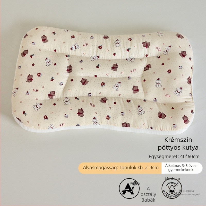 LIFE HOME Gyerekeknek nyak-támasztó alvópárna – magasság 3–7 cm, poliészter rosttöltet, súly 0–0,5 kg