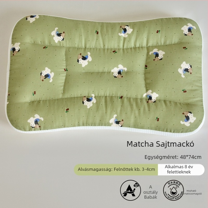 LIFE HOME Gyerekeknek nyak-támasztó alvópárna – magasság 3–7 cm, poliészter rosttöltet, súly 0–0,5 kg