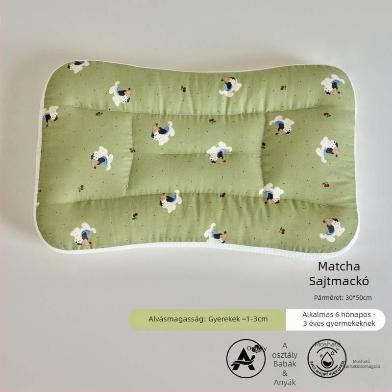 LIFE HOME Gyerekeknek nyak-támasztó alvópárna – magasság 3–7 cm, poliészter rosttöltet, súly 0–0,5 kg