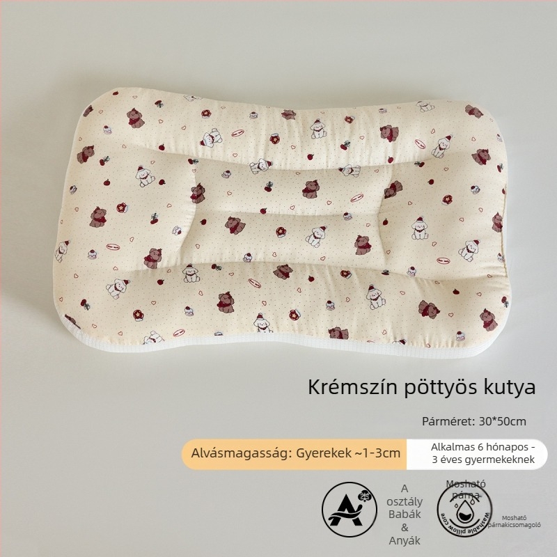 LIFE HOME Gyerekeknek nyak-támasztó alvópárna – magasság 3–7 cm, poliészter rosttöltet, súly 0–0,5 kg