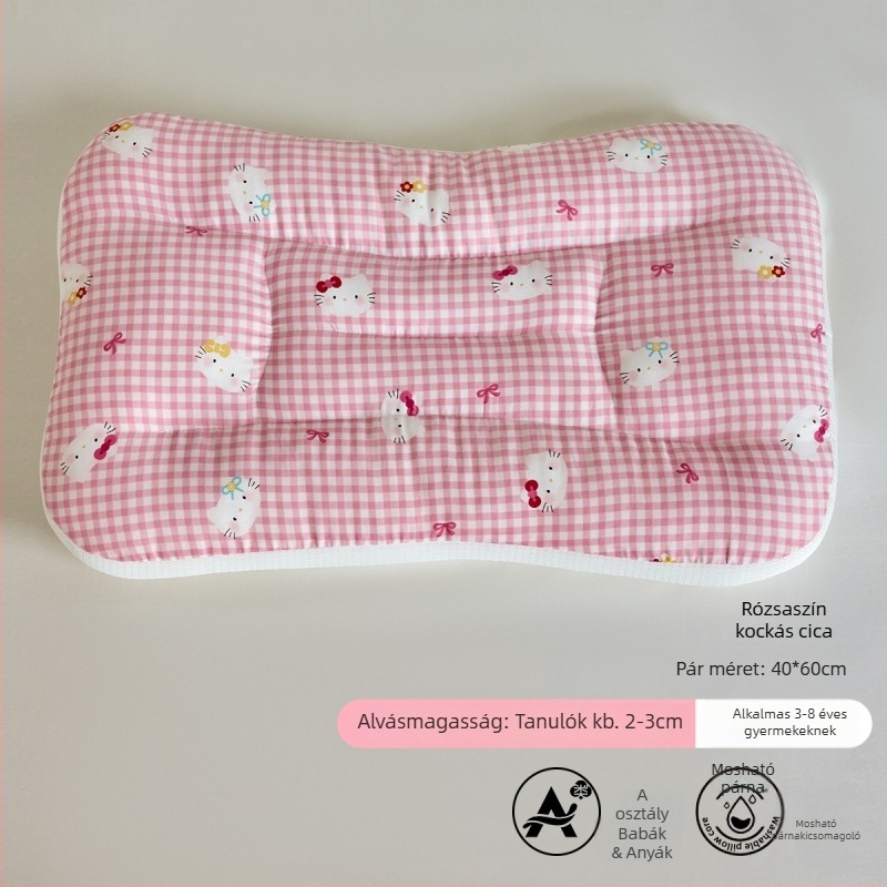 LIFE HOME Gyerekeknek nyak-támasztó alvópárna – magasság 3–7 cm, poliészter rosttöltet, súly 0–0,5 kg