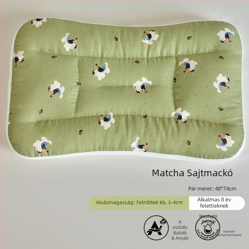 LIFE HOME Gyerekeknek nyak-támasztó alvópárna – magasság 3–7 cm, poliészter rosttöltet, súly 0–0,5 kg