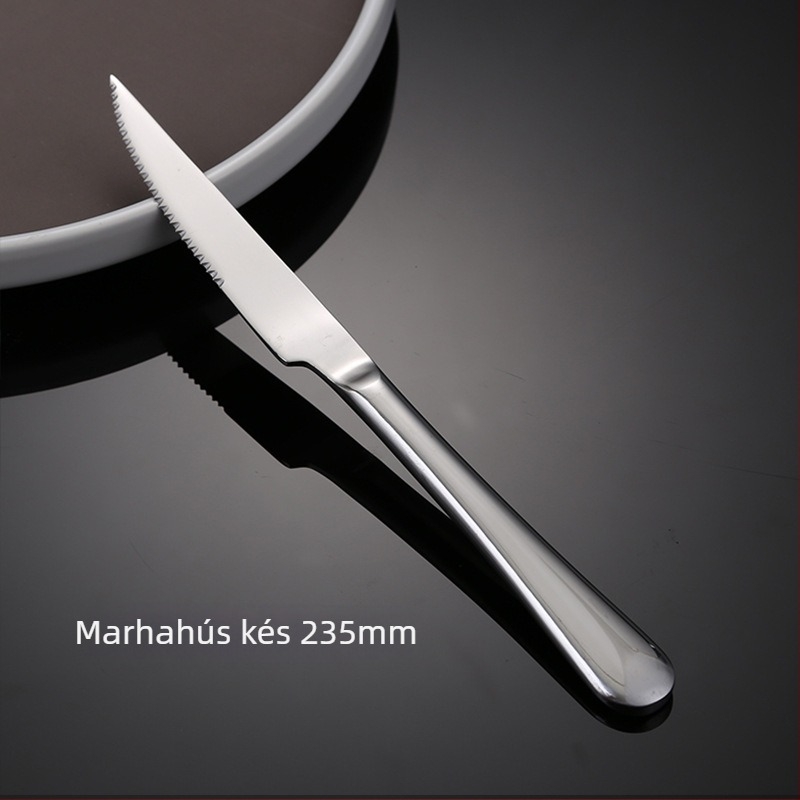 Rozsdamentes acélból készült kés, villa és kanál készlet – egyszínű dizájn, modern és letisztult stílus, specifikációk 888