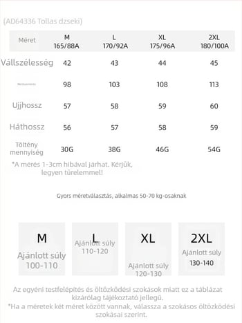 Női téli toll mellény, karcsú szabás, töltet kacsa toll, közepes vastagság, poliészter anyag, hossz 50–65 cm
