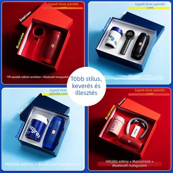 Good luck márkájú üzleti ajándék készlet, fém kivitel, modern minimalista stílus, testreszabható logóval emléktárgy