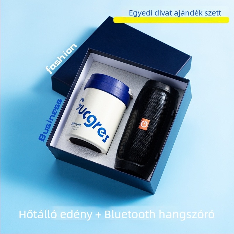 Good luck márkájú üzleti ajándék készlet, fém kivitel, modern minimalista stílus, testreszabható logóval emléktárgy