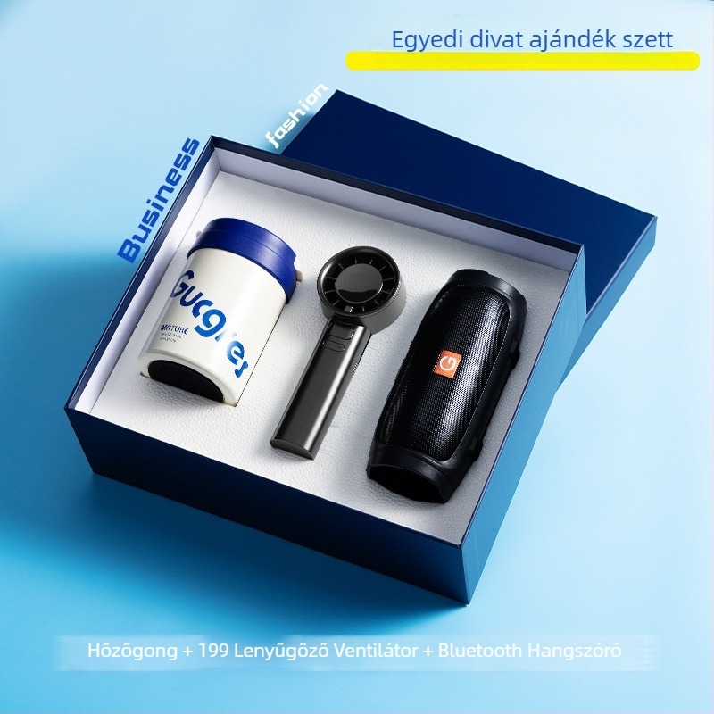 Good luck márkájú üzleti ajándék készlet, fém kivitel, modern minimalista stílus, testreszabható logóval emléktárgy