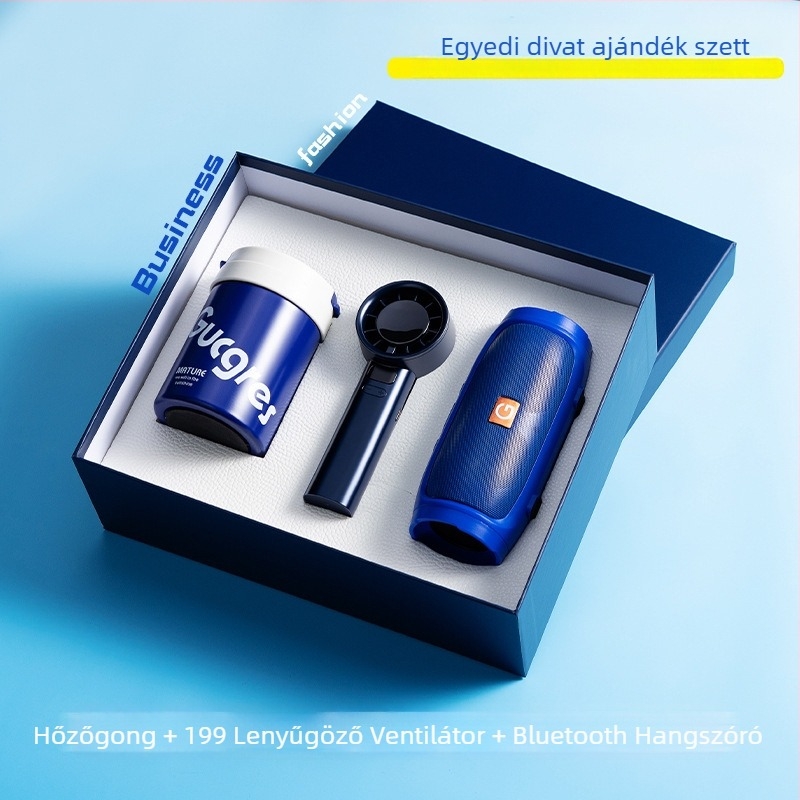 Good luck márkájú üzleti ajándék készlet, fém kivitel, modern minimalista stílus, testreszabható logóval emléktárgy