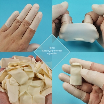 Egyszer használatos ujjvédők halogénmentes latexből, antisztatikus, ipari precíziós elektronika számára, SN márka