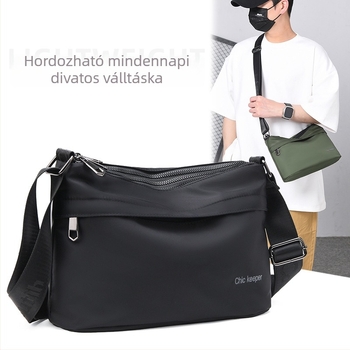 Férfi crossbody táska - Oxford szövet, vízálló, geometriás minta, poliészter bélés, Yanyu márka, szabadidős utazási stílus