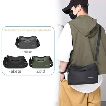 Férfi crossbody táska - Oxford szövet, vízálló, geometriás minta, poliészter bélés, Yanyu márka, szabadidős utazási stílus