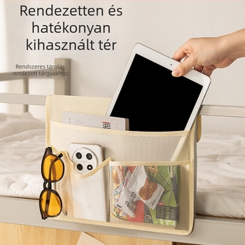 Akasztós textiltároló, kubikus formájú, nem szőtt anyag, légáteresztő, beltéri használatra kollégiumban, modern egyszerű stílus.