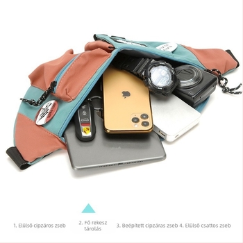 Férfi mellkas-táska, vászon, utcai stílus, kopásálló és tehercsökkentő