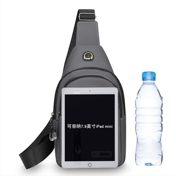 Férfi nylonos crossbody táska, városi minimalist stílusban, légáteresztő, poliészter bélés, mindennapi használatra