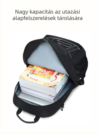Iskolai hátizsák fiúknak gerincvédővel, terheléscsökkentés, nagy kapacitás, vízálló, légpárnás vállpántok
