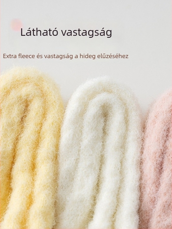 Uniszex gyerekharisnyák fleece béléssel, vastag, a bokáig