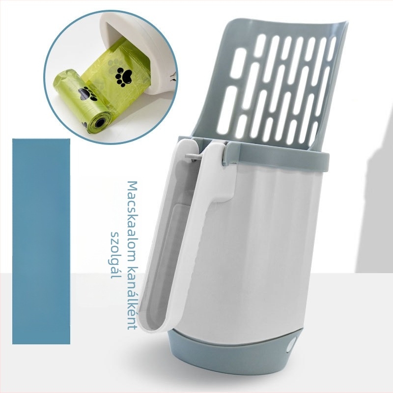 Bobin integrált macska almotál lapátkészlet, PP anyag