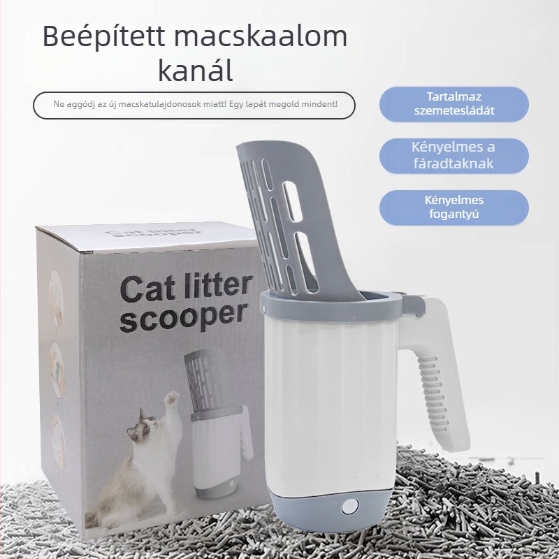 Bobin integrált macska almotál lapátkészlet, PP anyag