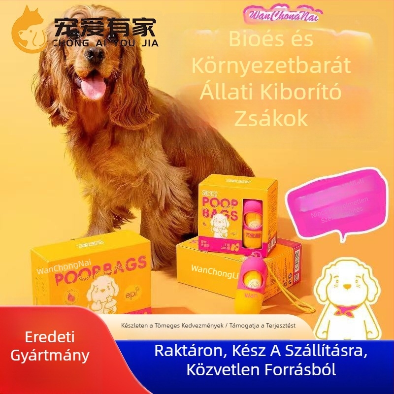 Wan Chong Nai – Kutya ürülék zacskók, degradálható HDPE, 1 doboz, sétáltatáshoz