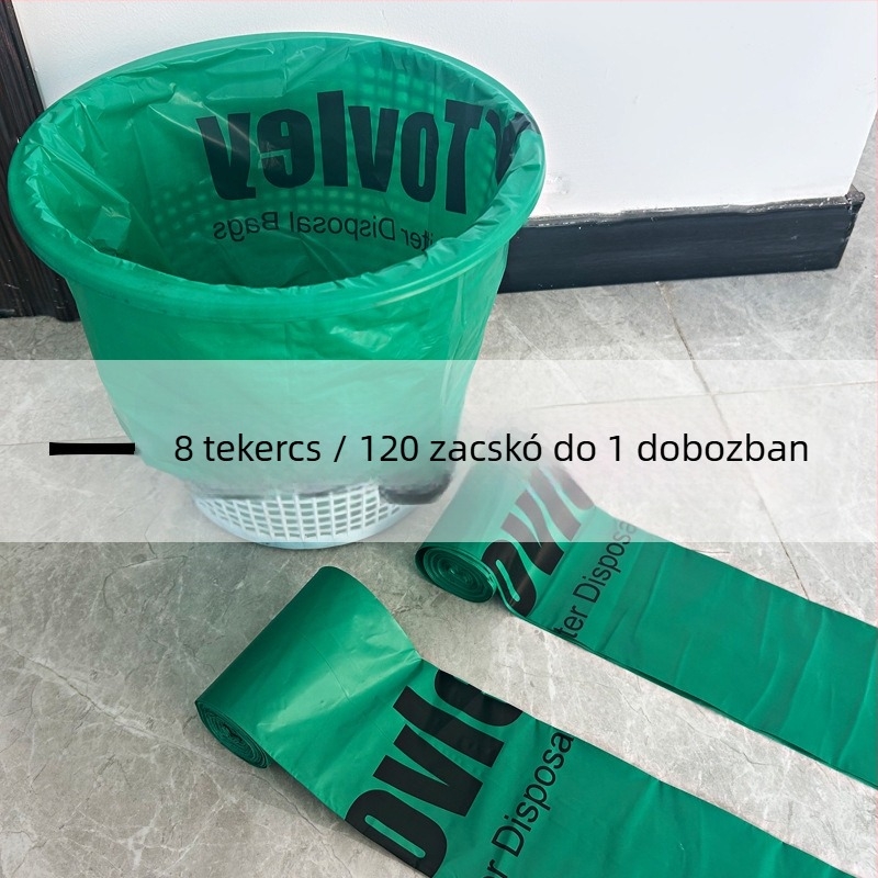 Biológiailag lebomló kisállati ürülék zacskók – tekercsben, macska- és kutyához, sík szájú kialakítás, normál vastagság