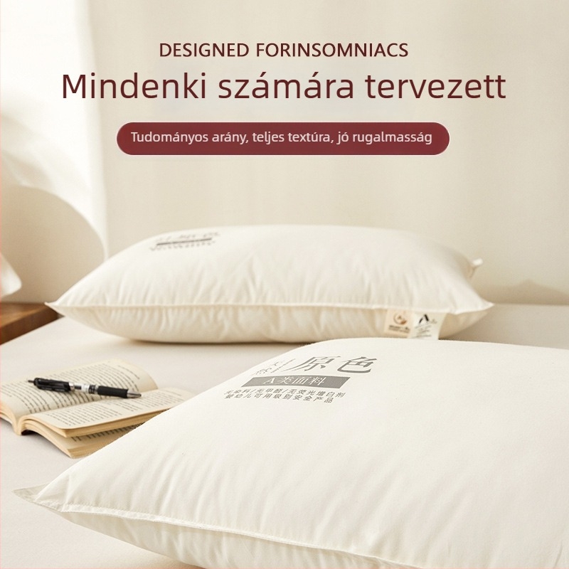 Négyszögletes párnakeret poliészter szálas töltettel, felnőtteknek, nyaki gerinc támogatás, alvást segítő, 100% poliészter szövet
