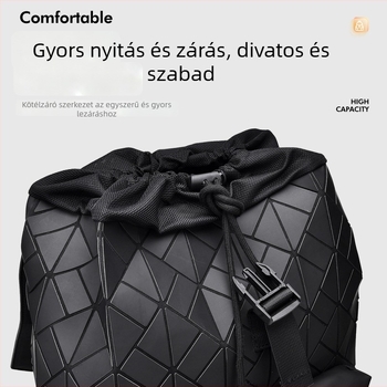 PU-anyagú hátizsák, vízálló, utcai stílus, 20–35L kapacitás, 16 hüvelykes laptophoz illeszkedik, bővítési funkció